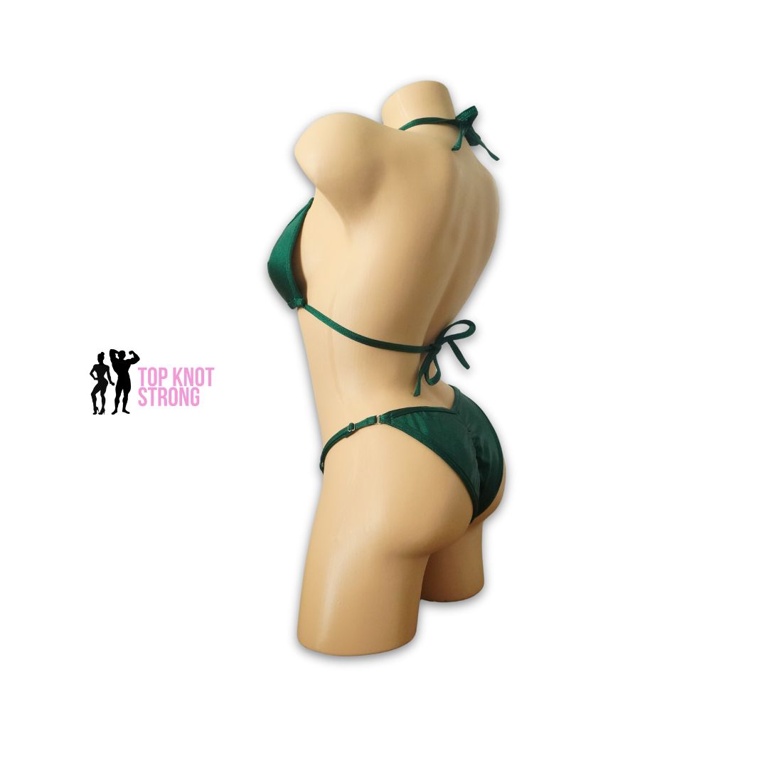 Forest Green Fit Model Bikini Competition Suit