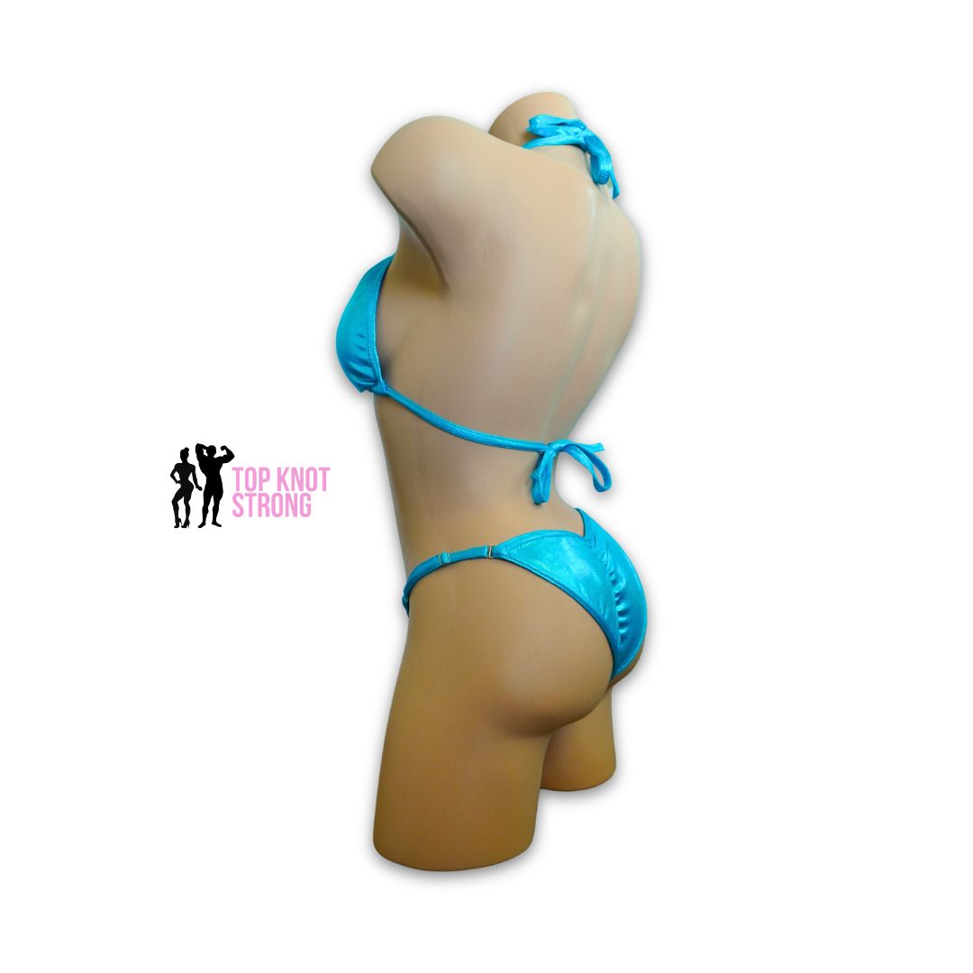 RTS: Aqua Blue Fit Model Bikini Competition Suit