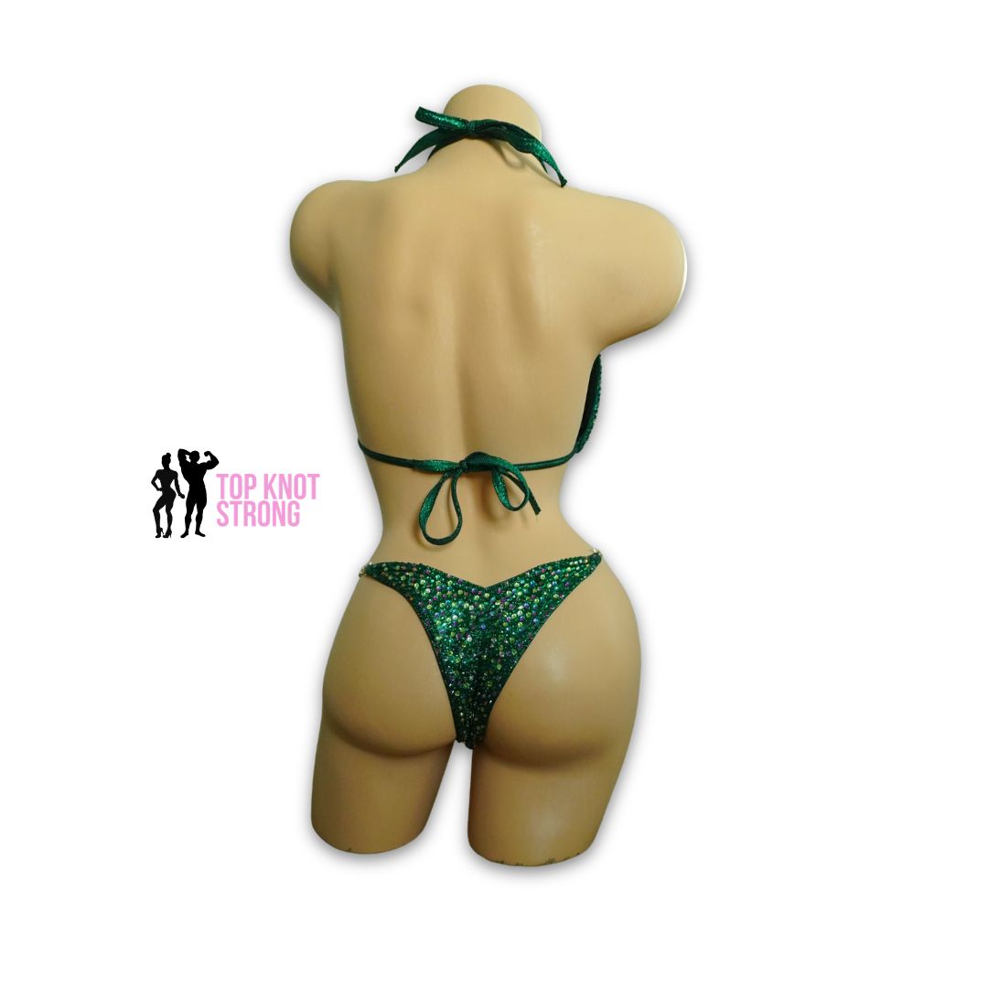 Emerald Enchantress Crystal Bikini Competition Suit