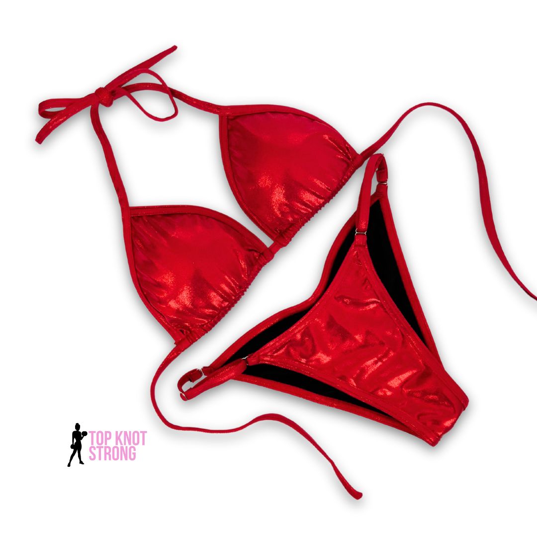 Ruby Red Fit Model Bikini Suit