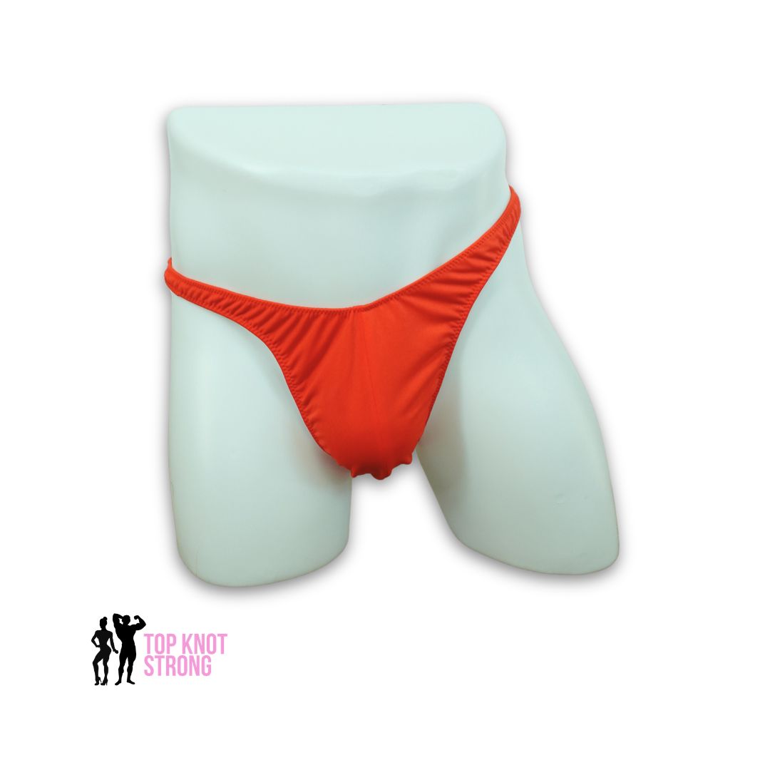 Persimmon Orange Men's Bodybuilding Posing Trunks