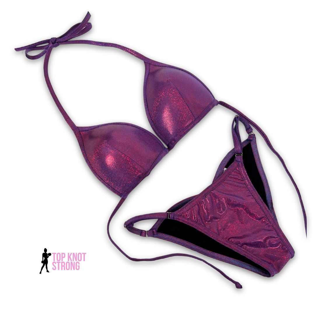 Plum Raspberry Fit Model Bikini Competition Suit