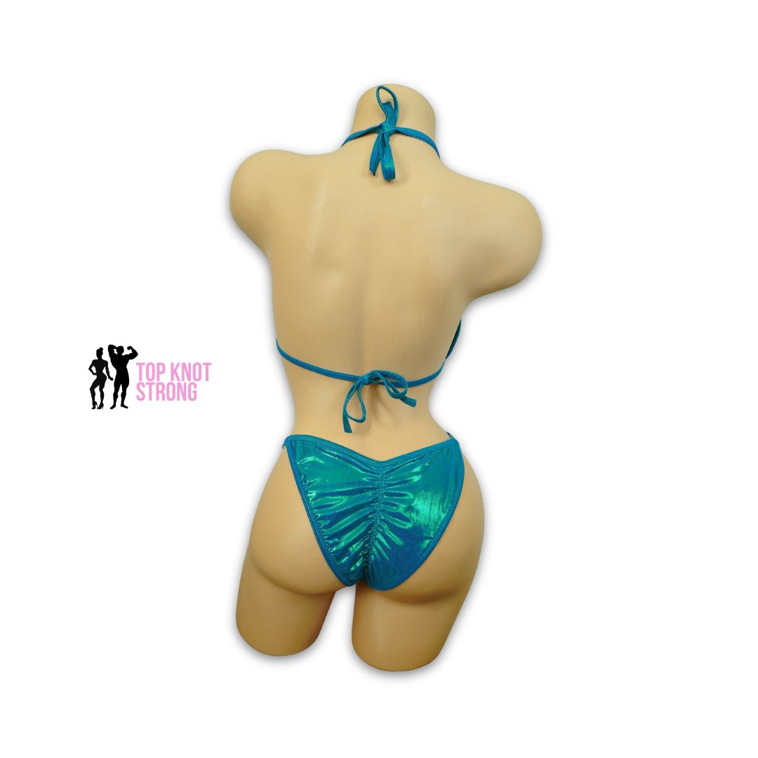 Mystique Teal Fit Model Bikini Competition Suit