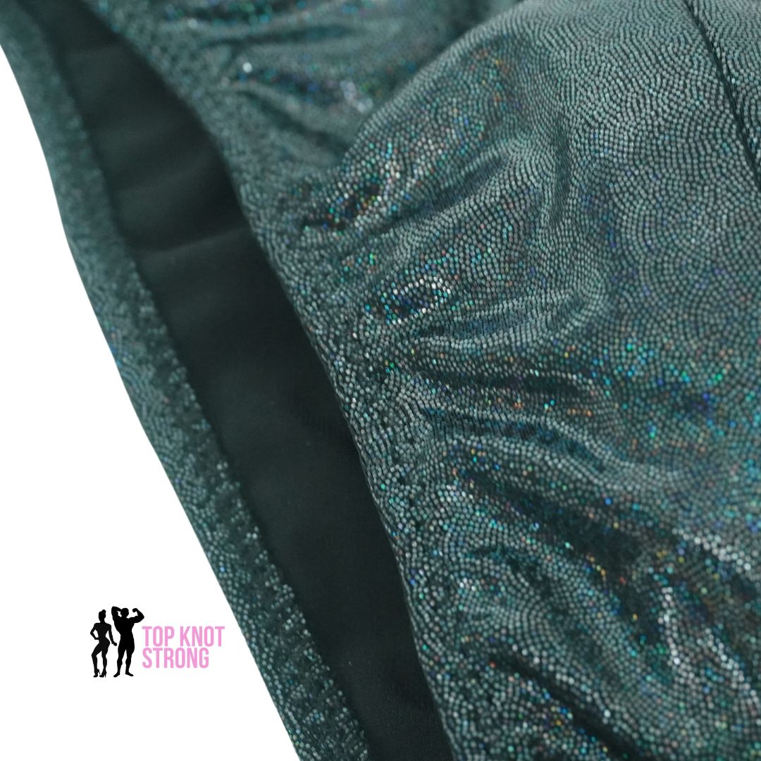 Black Holo Men's Bodybuilding Posing Trunks