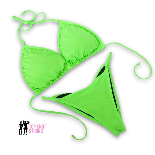 RTS: Neon Green Fit Model Bikini Competition Suit