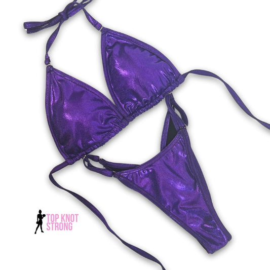 Purple Holo Bikini Posing Practice Suit