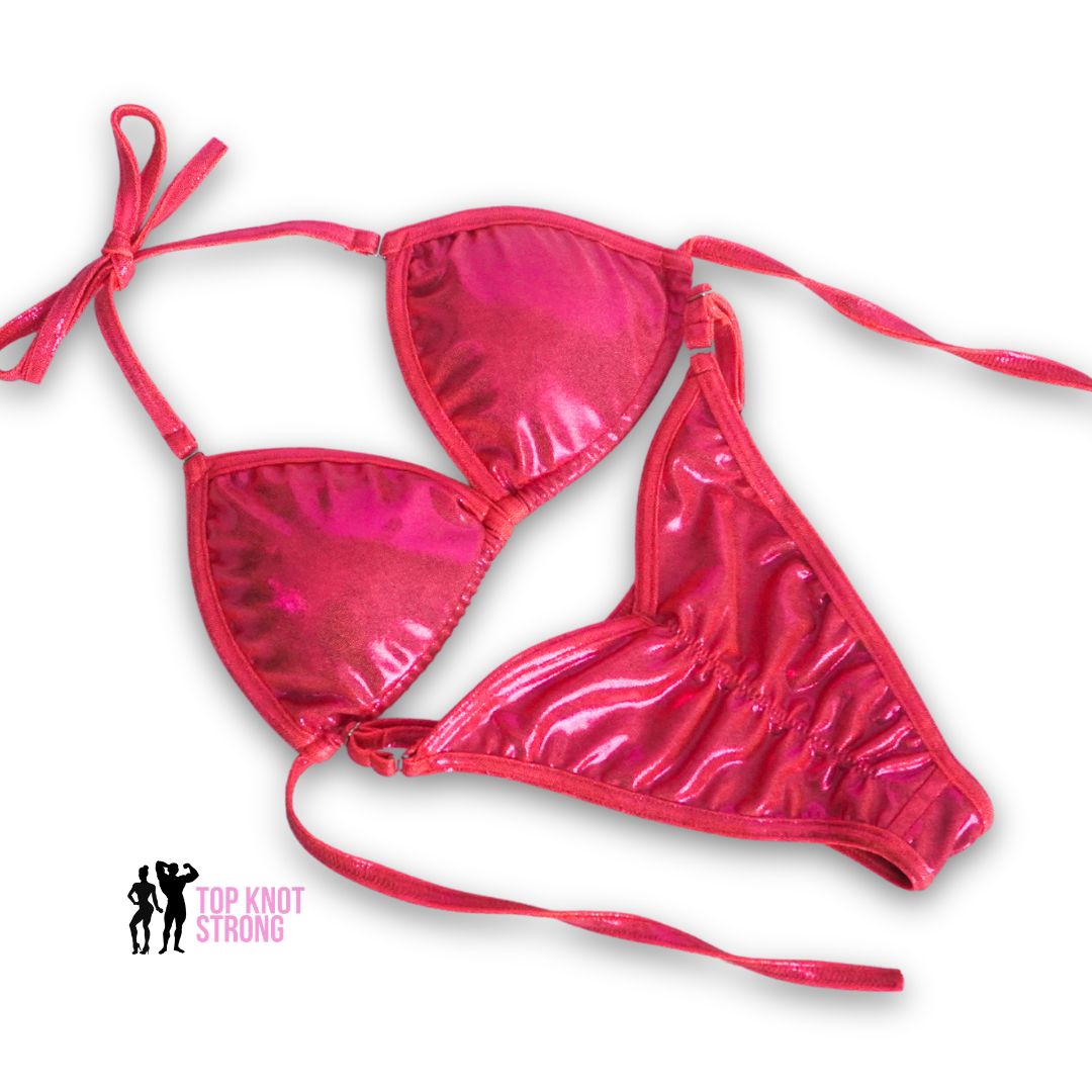 Coral Orange Fit Model Bikini Competition Suit