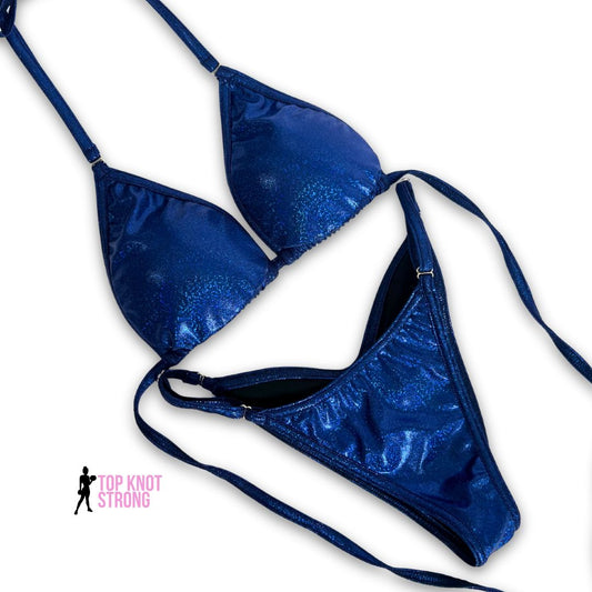 Navy Blue Fit Model Bikini Competition Suit