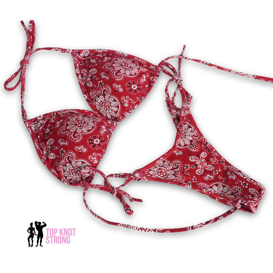 Red Bandana Wellness Posing Practice Suit