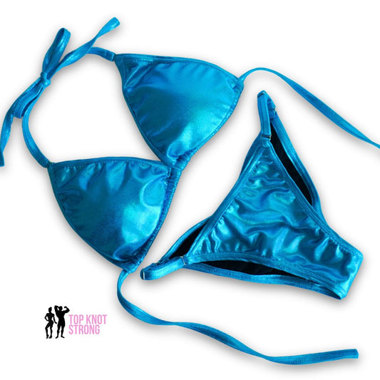 RTS: Aqua Blue Fit Model Bikini Competition Suit