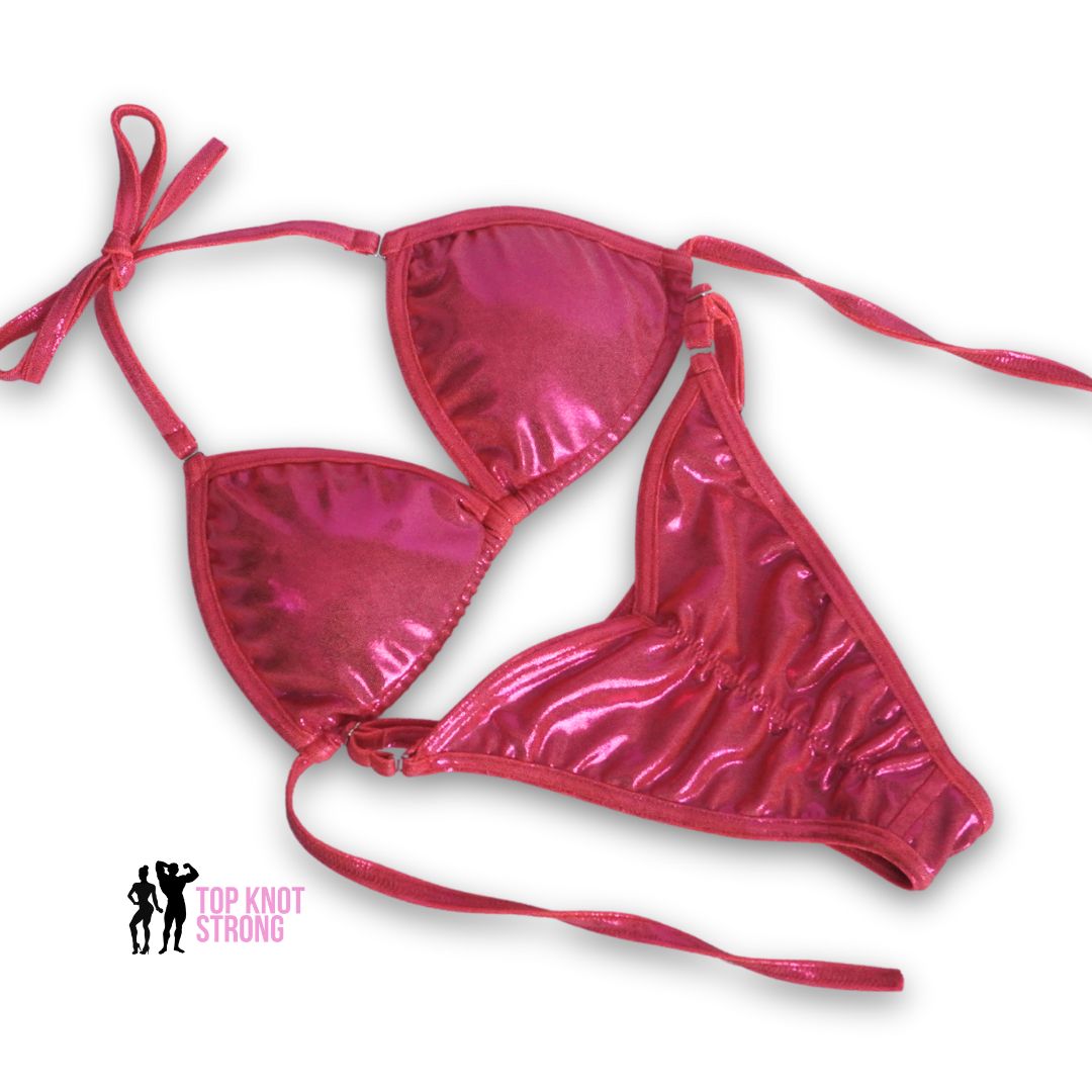 Coral Orange Fit Model Bikini Competition Suit