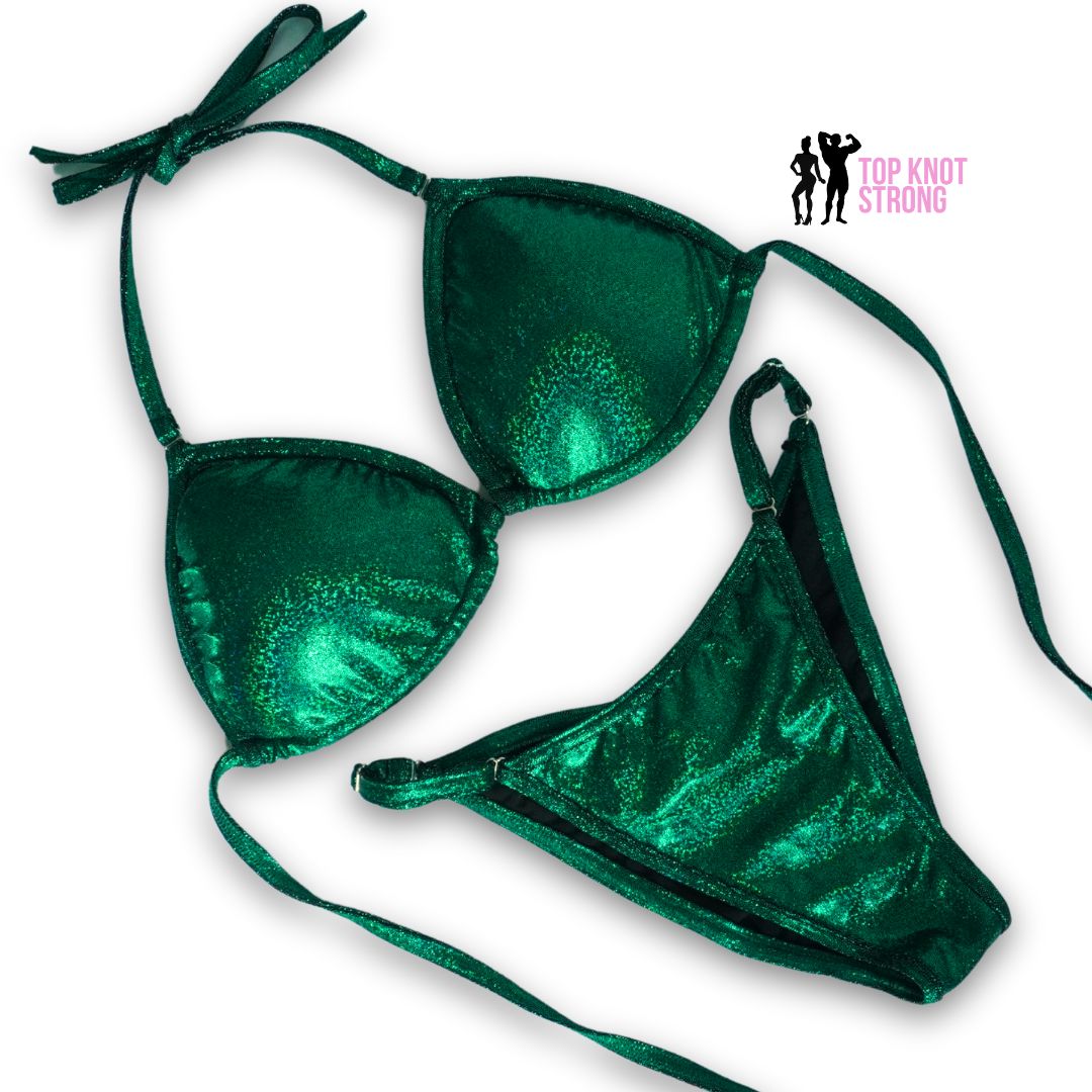 RTS: Emerald Green Fit Model Bikini Competition Suit
