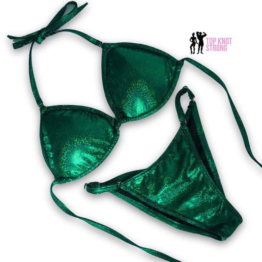 RTS: Emerald Green Fit Model Bikini Competition Suit