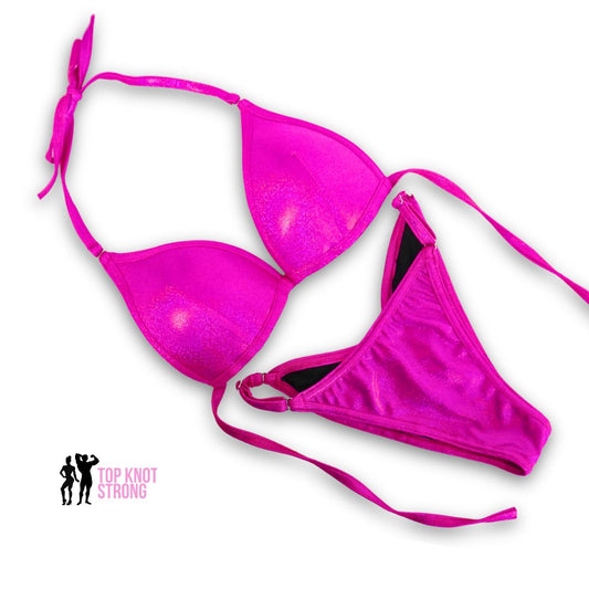 RTS: Malibu Pink Fit Model Bikini Competition Suit