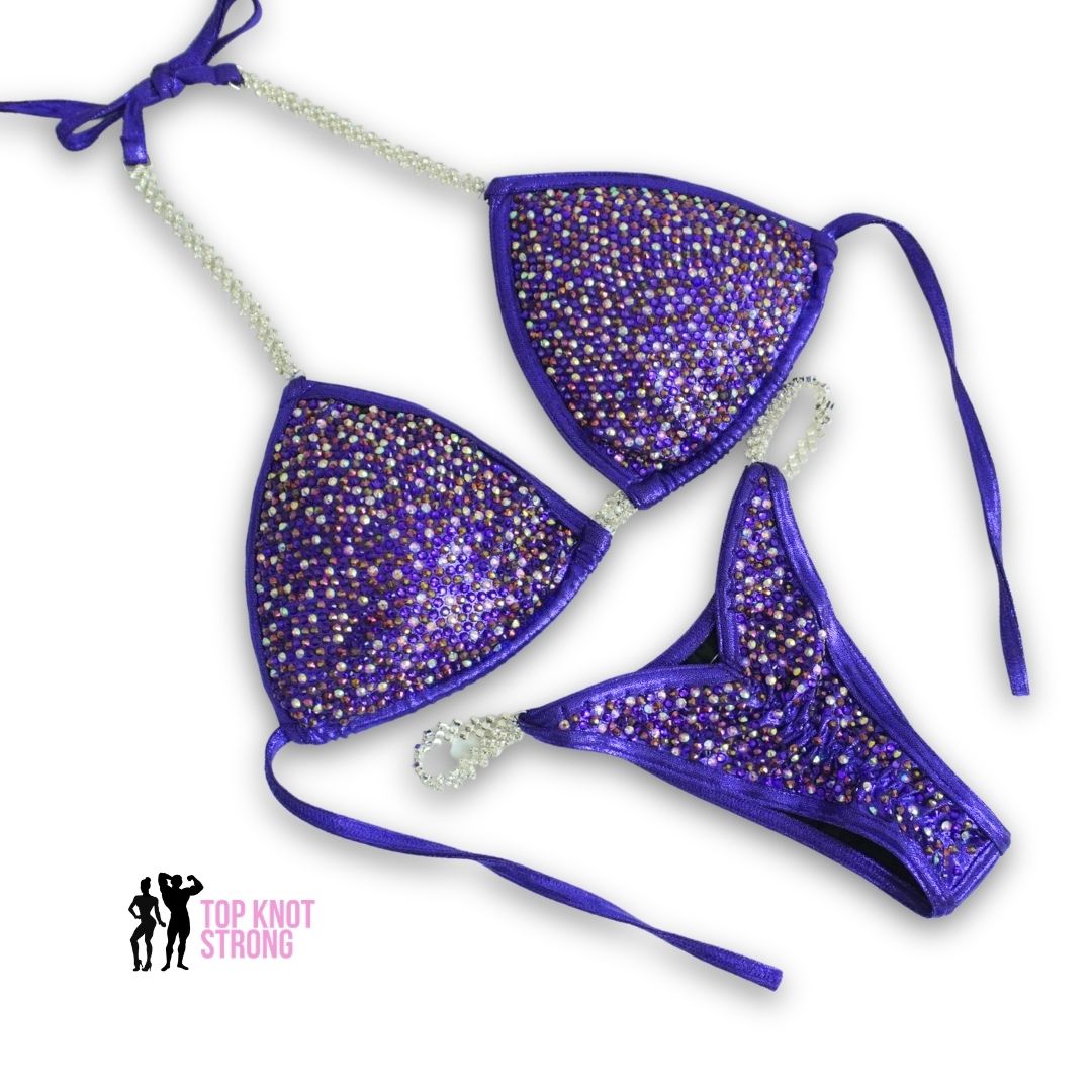 Power Potion Purple Crystal Bikini Competition Suit