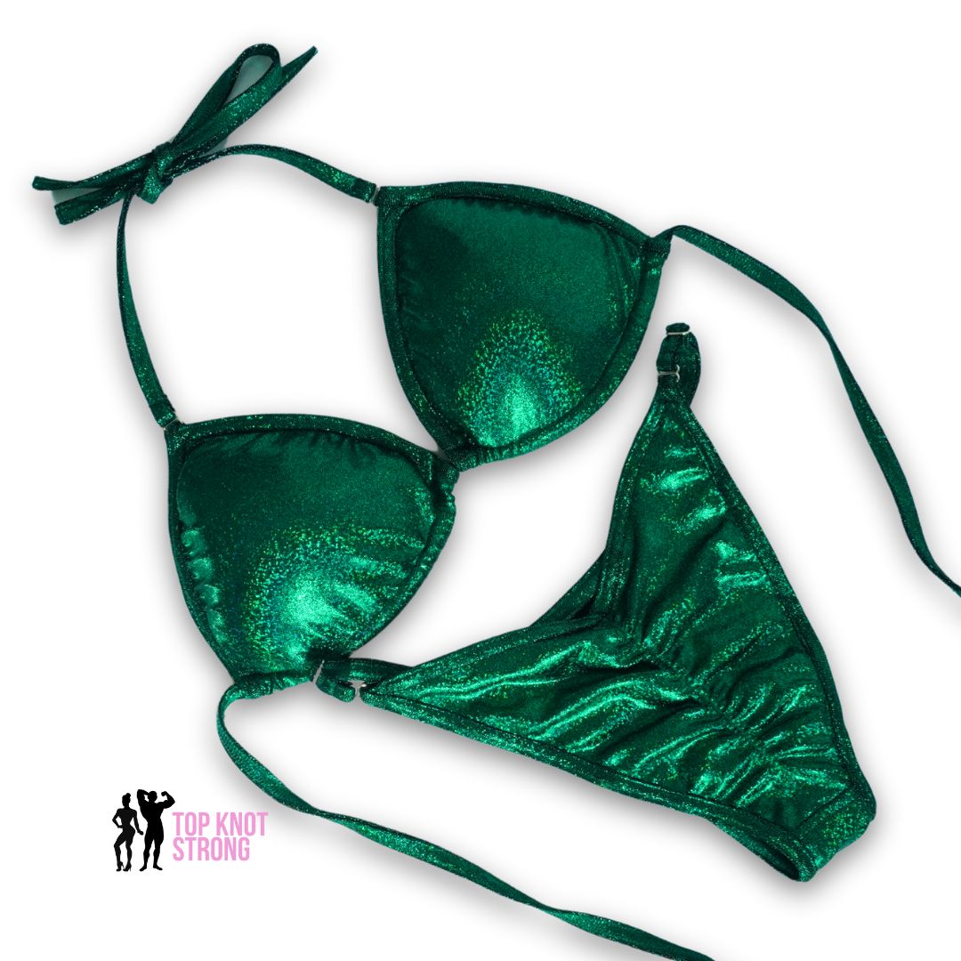 RTS: Emerald Green Fit Model Bikini Competition Suit