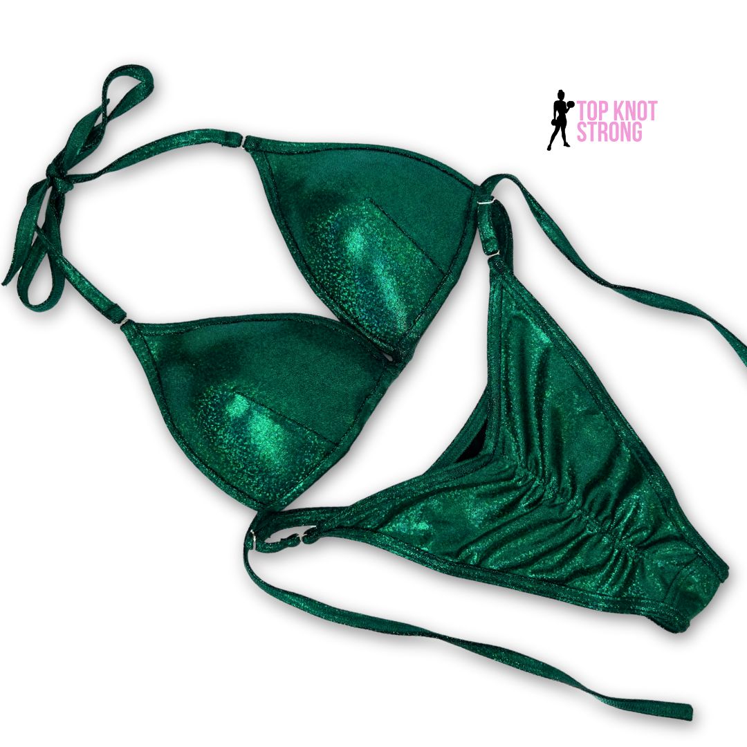 Emerald Green Fit Model Bikini Competition Suit