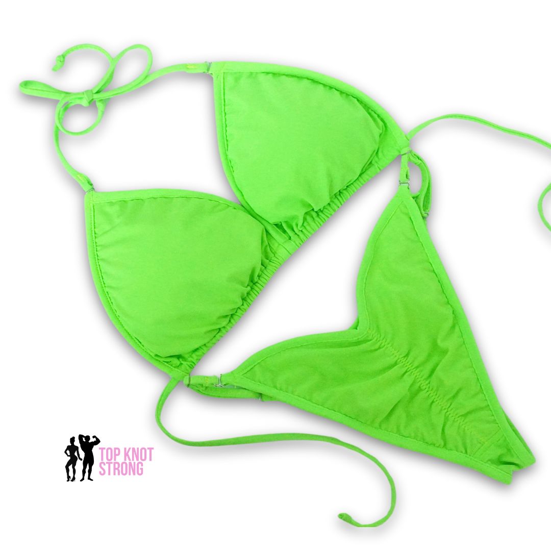 RTS: Neon Green Fit Model Bikini Competition Suit