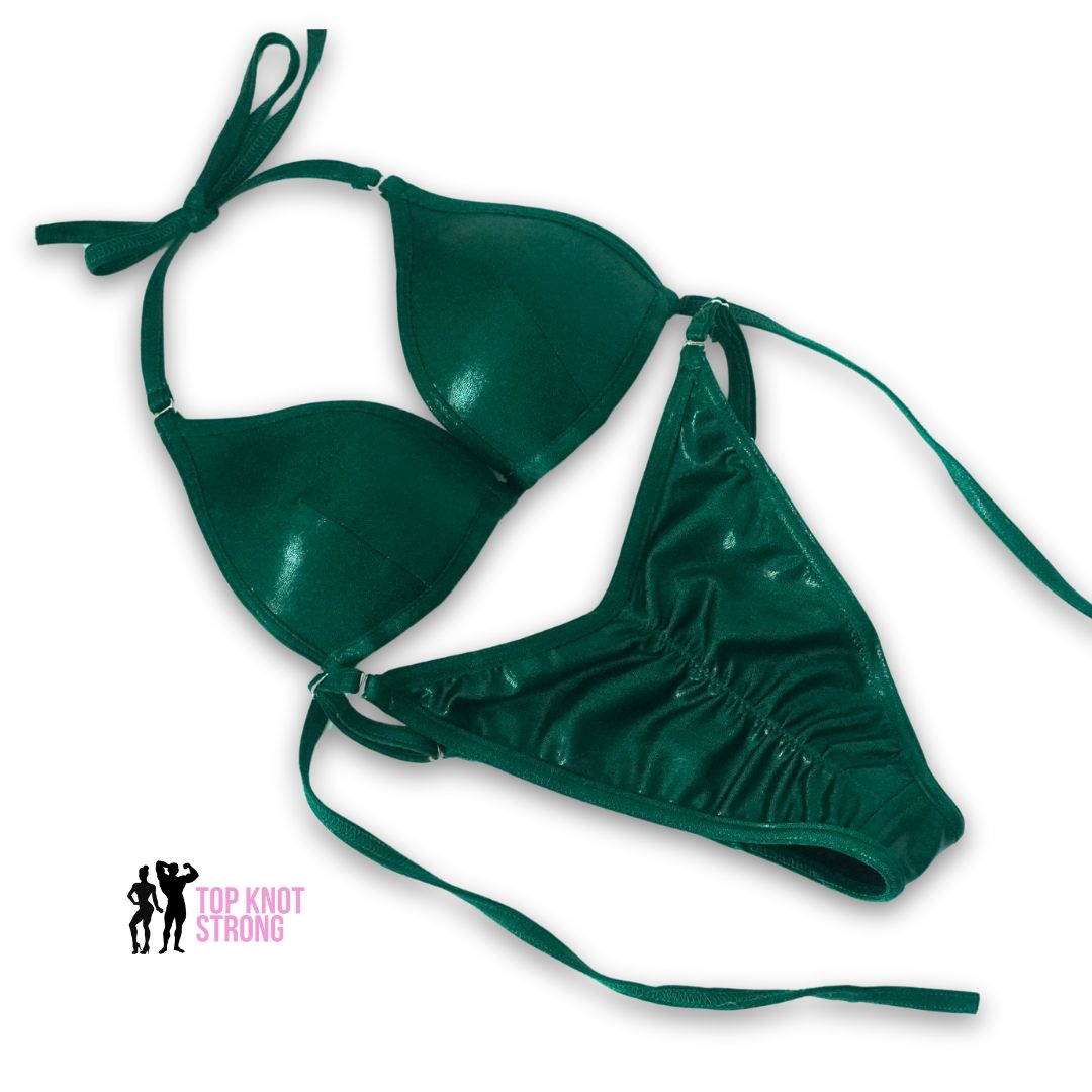 Forest Green Fit Model Bikini Competition Suit