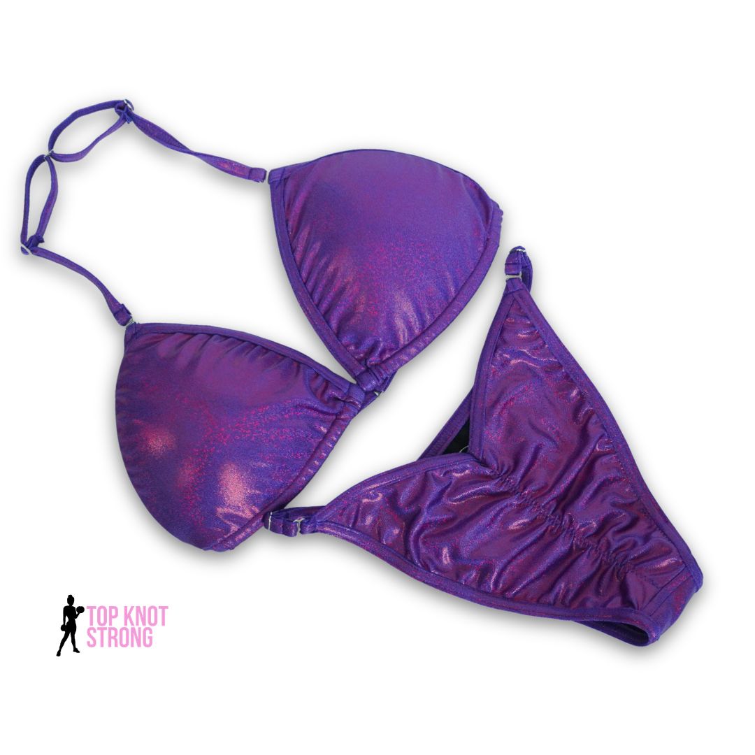 RTS: Plum Raspberry Purple Fit Model Bikini Competition Suit