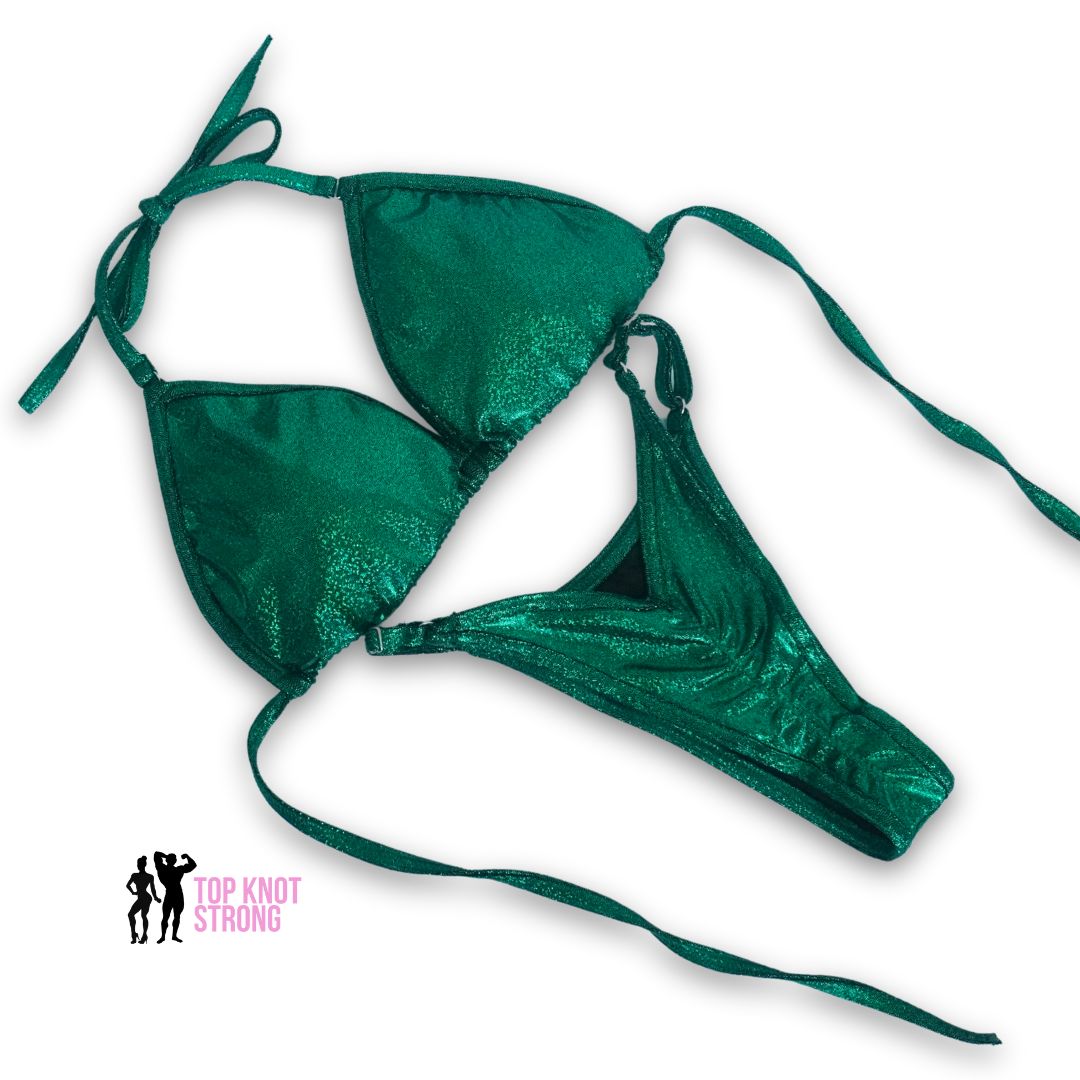 Emerald Green Bikini Posing Practice Suit