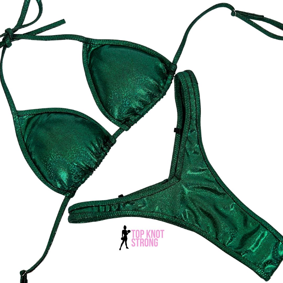 Emerald Green Figure Physique Practice Posing Suit