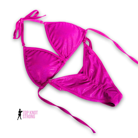 Malibu Pink Fit Model Bikini Competition Suit