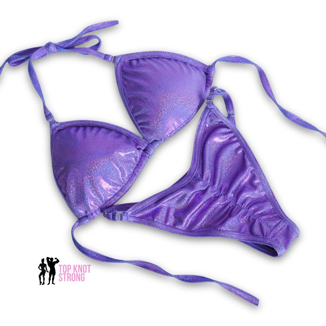 Lilac Purple Fit Model Bikini Competition Suit