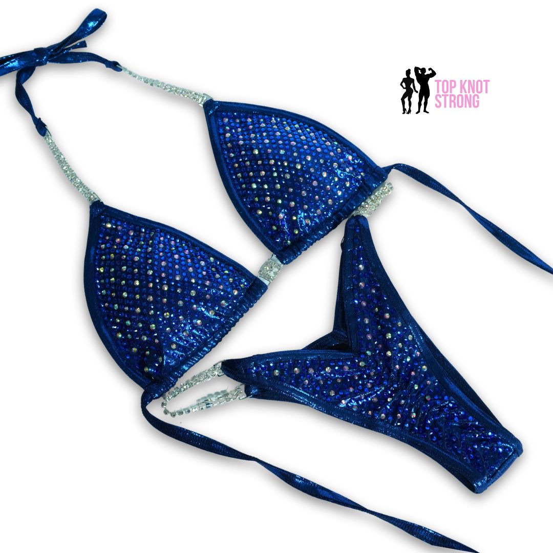 Regal Radiance Royal Blue Crystal Wellness Competition Suit