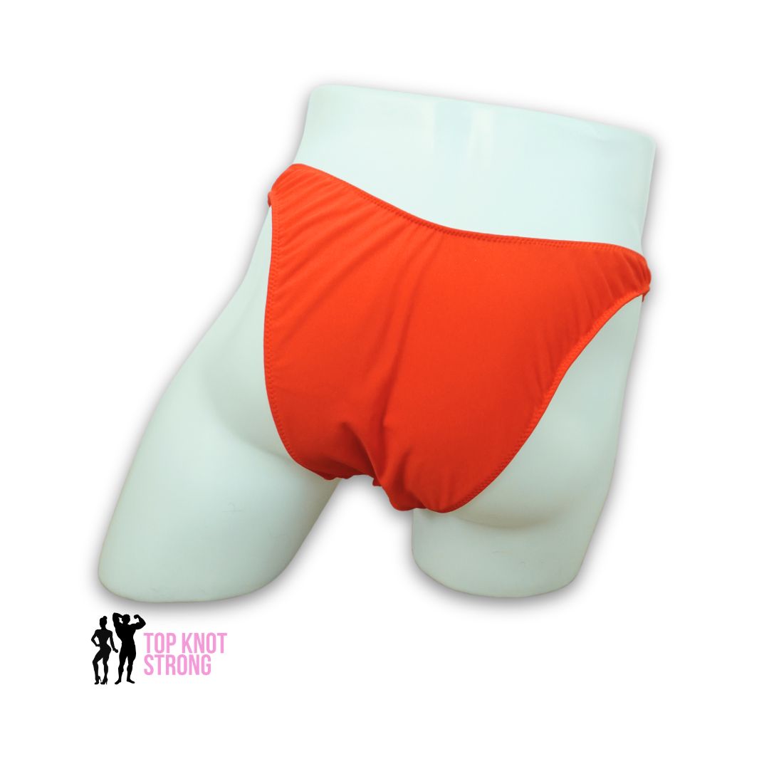 Persimmon Orange Men's Bodybuilding Posing Trunks