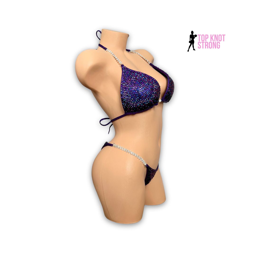 Purple Vixen Crystal Bikini Competition Suit