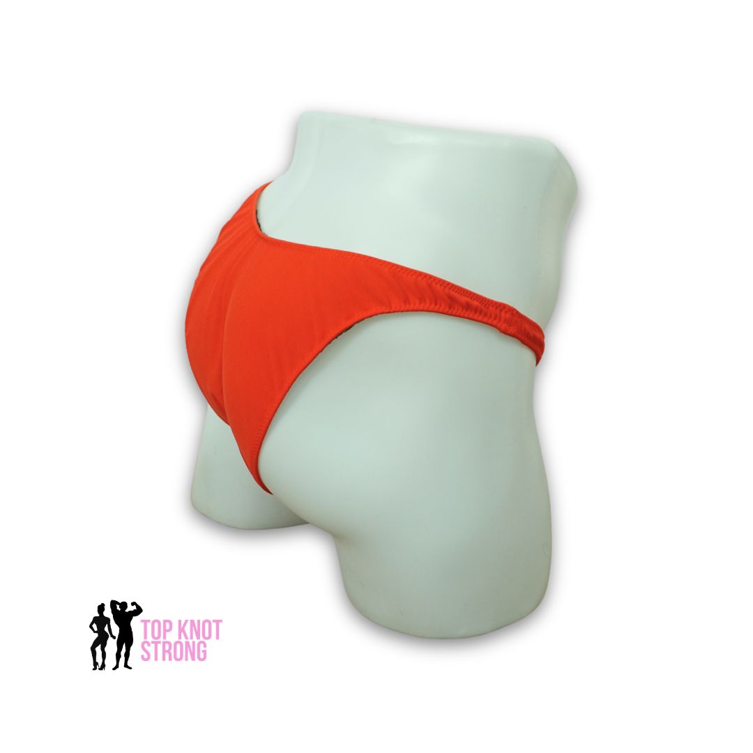 Persimmon Orange Men's Bodybuilding Posing Trunks