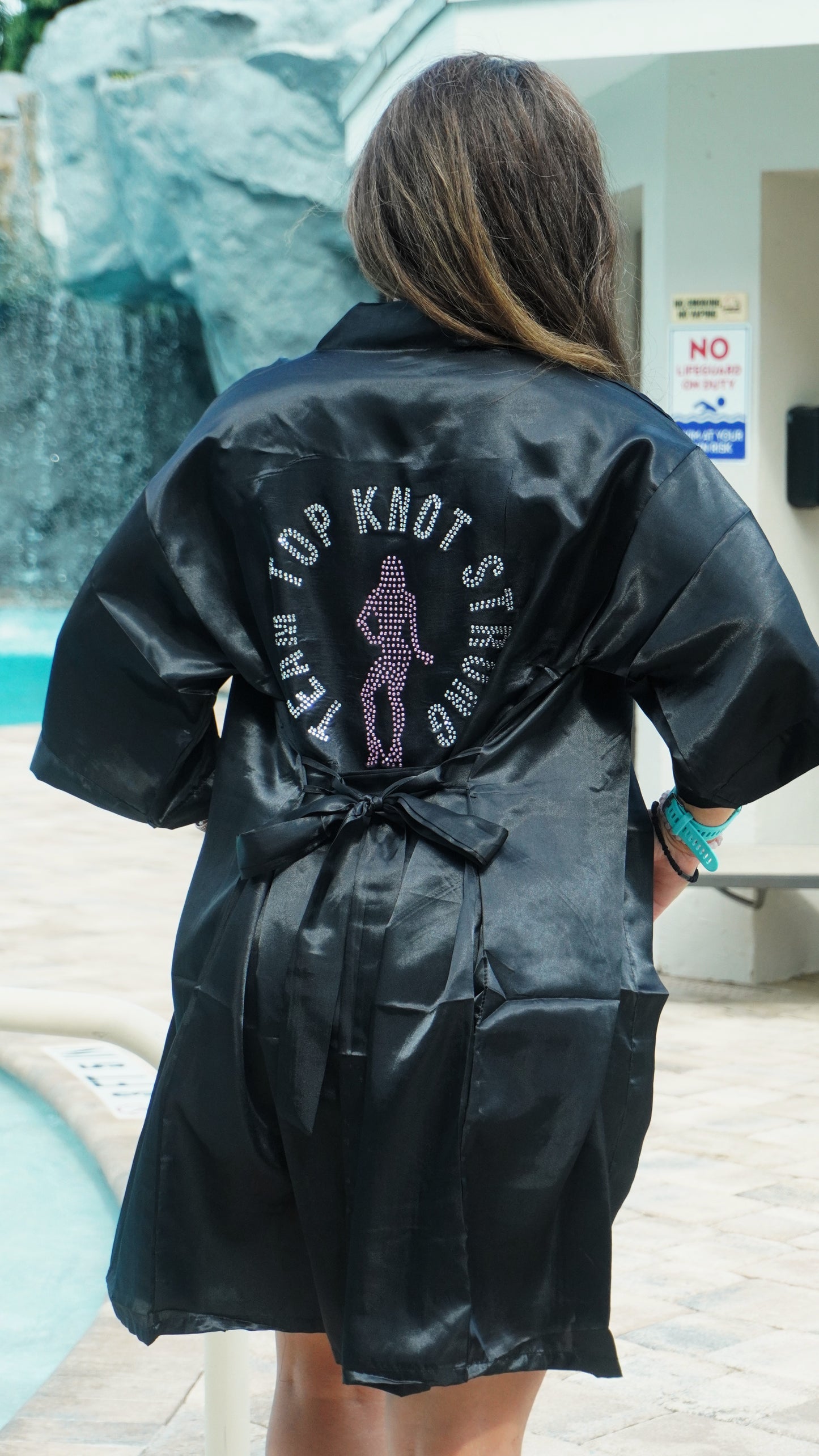 Custom Team Crystalized Satin Robe