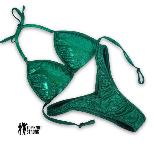 RTS: Emerald Green Figure Physique Posing Practice Suit