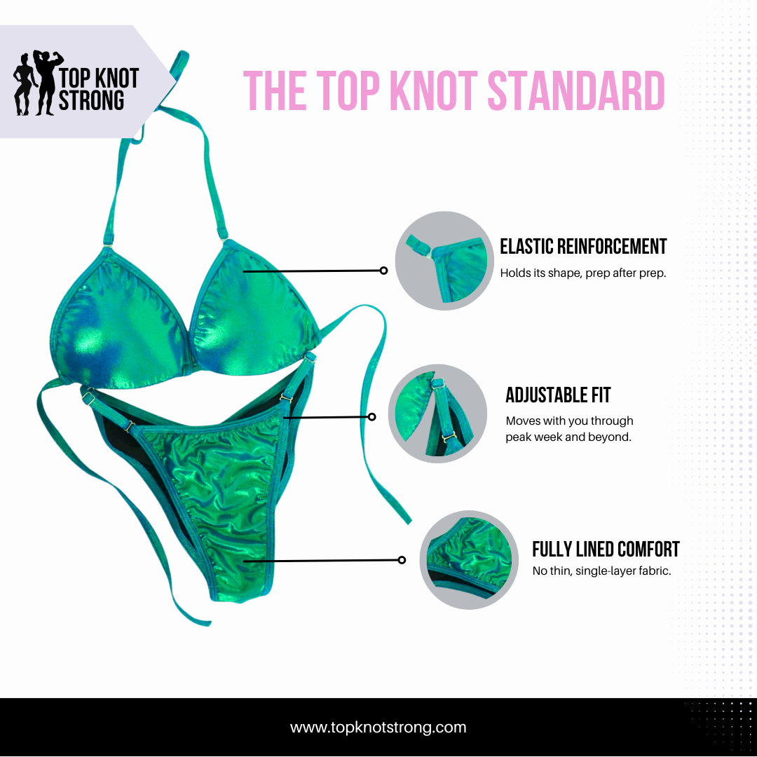 RTS: Aqua Blue Fit Model Bikini Competition Suit
