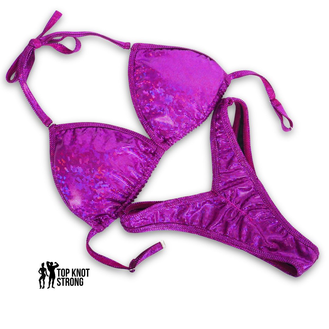 Fushia Glass Figure Physique Posing Practice Suit