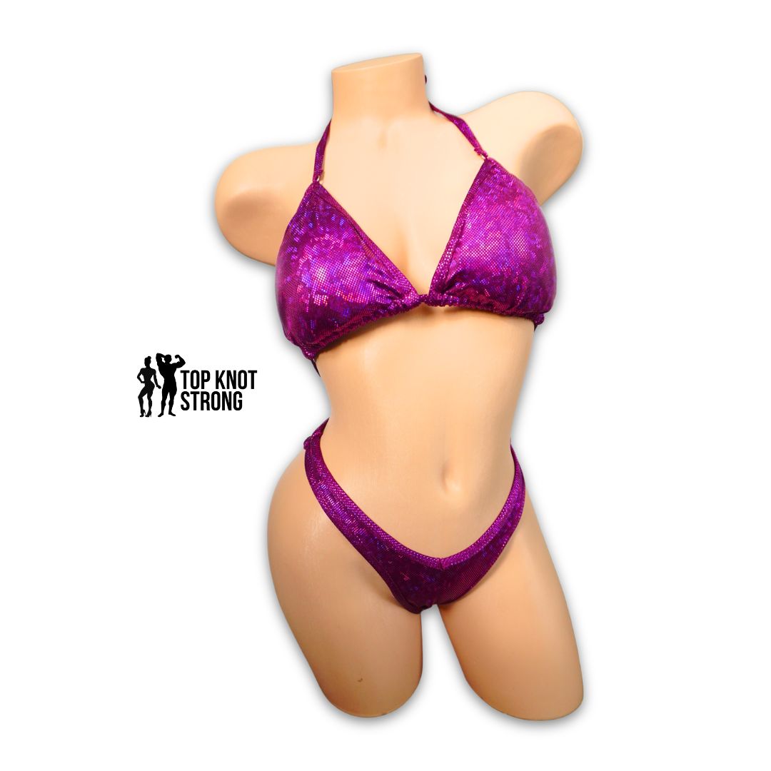 Fushia Glass Figure Physique Posing Practice Suit