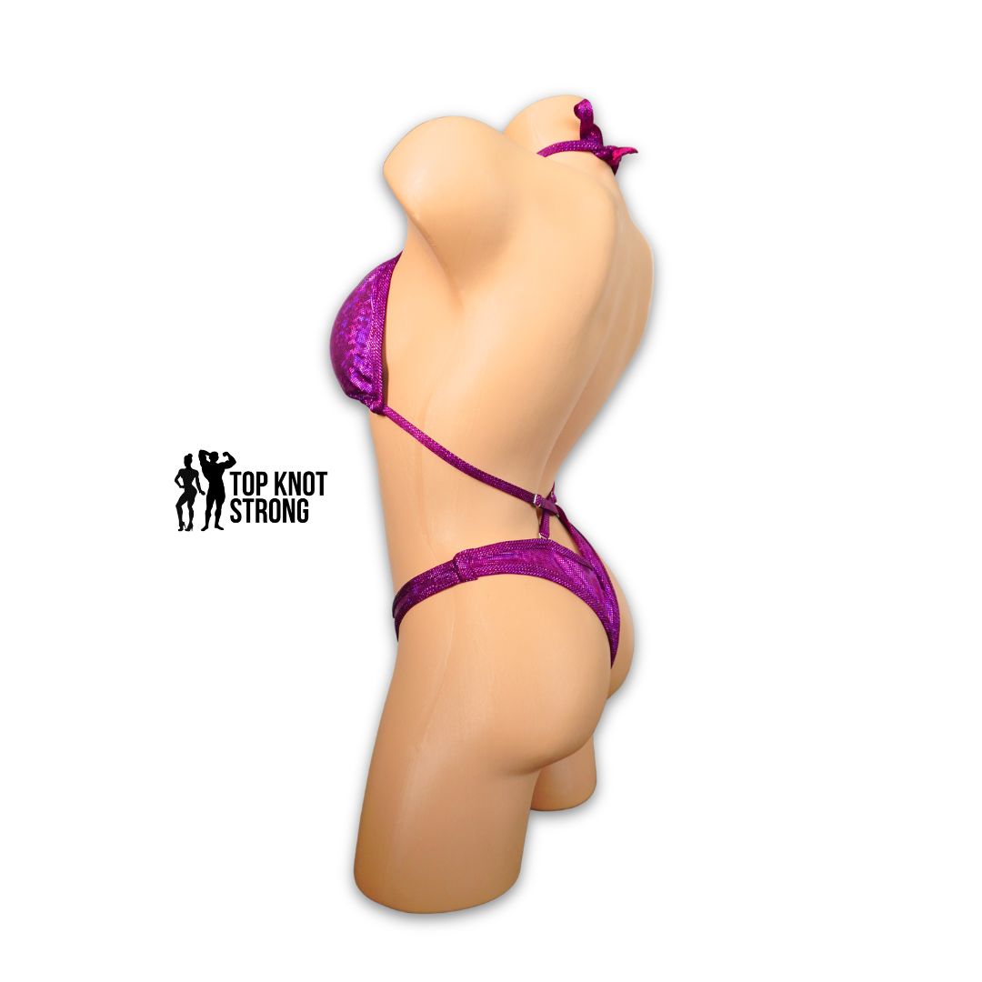 Fushia Glass Figure Physique Posing Practice Suit