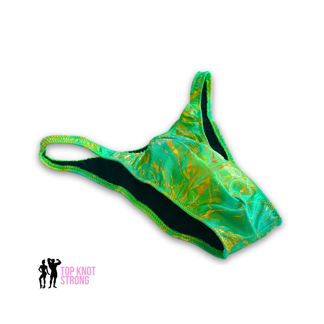 Green Thunder Men's Bodybuilding Posing Trunks