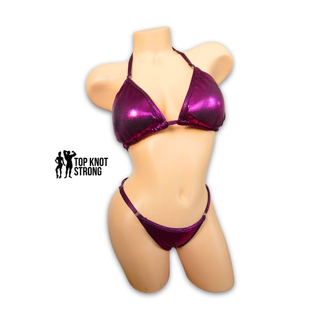 Magenta Pink Fit Model Bikini Competition Suit