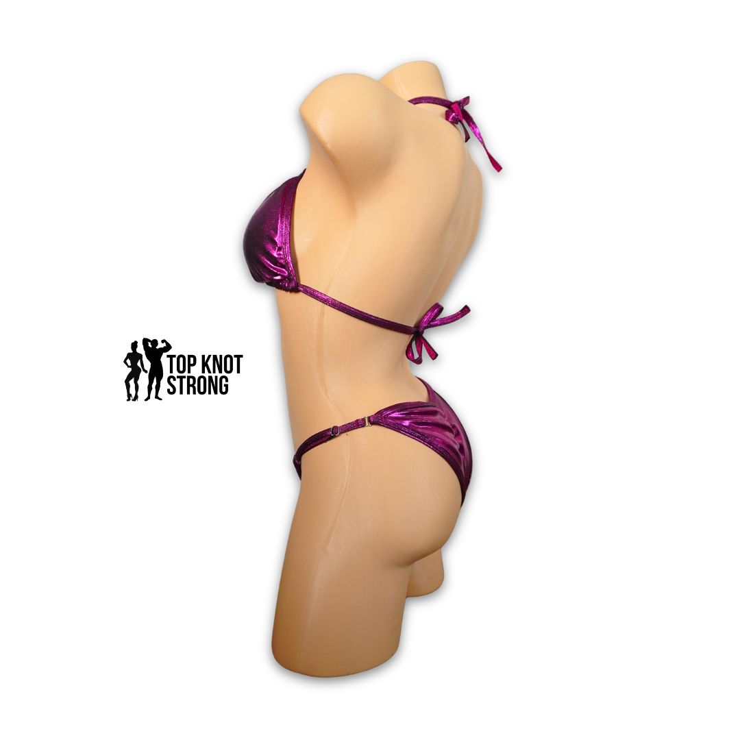 Magenta Pink Fit Model Bikini Competition Suit