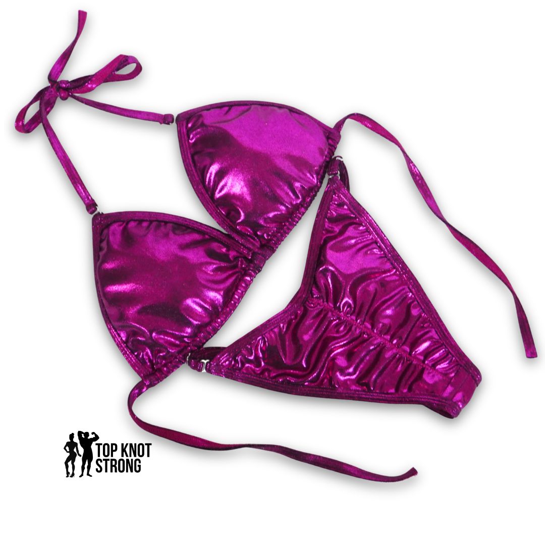 Magenta Pink Fit Model Bikini Competition Suit
