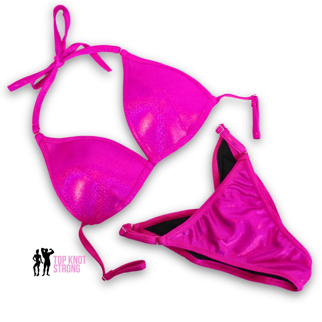 RTS: Malibu Pink Fit Model Bikini Competition Suit