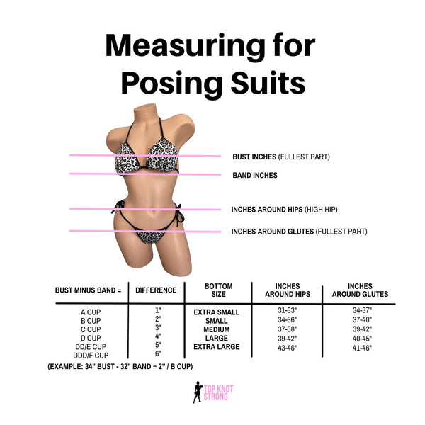 Wet Black Figure Physique Posing Practice Suit with Crystals – Top Knot ...