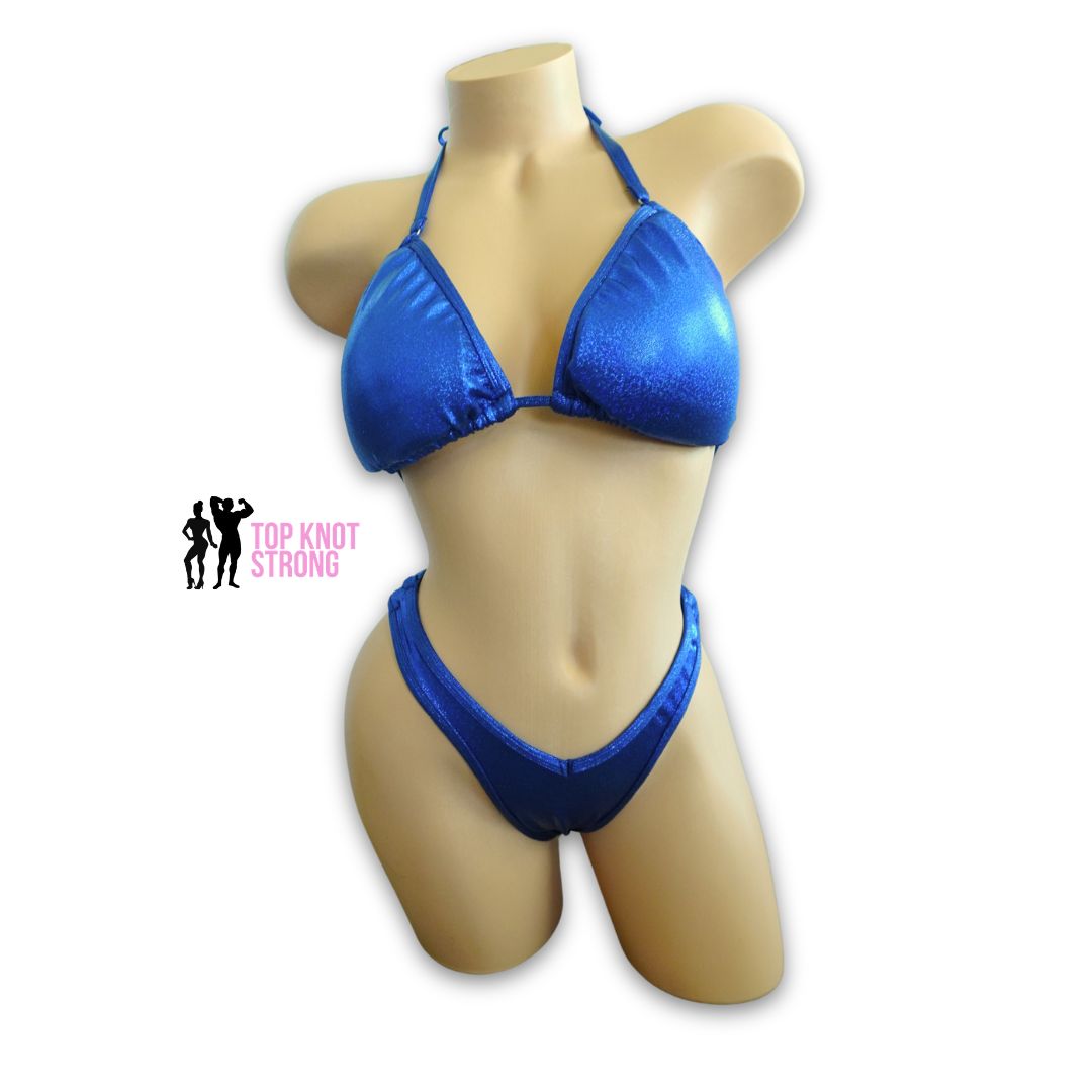 Navy Blue Figure Physique Posing Practice Suit