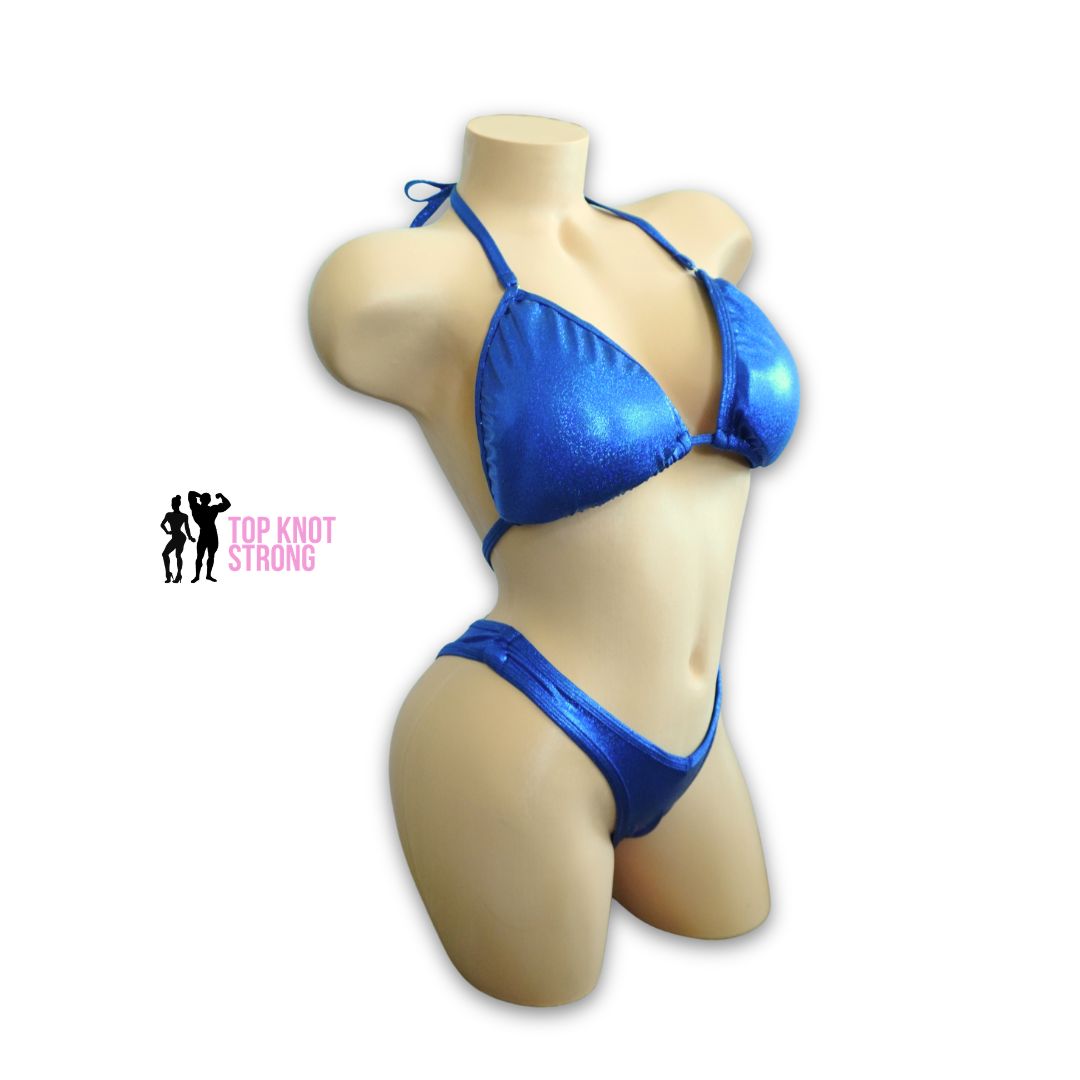 Navy Blue Figure Physique Posing Practice Suit
