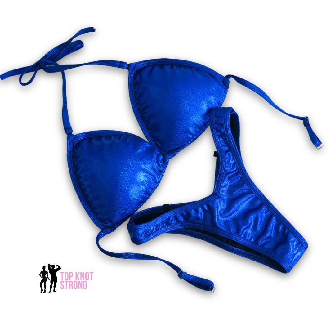 Navy Blue Figure Physique Posing Practice Suit