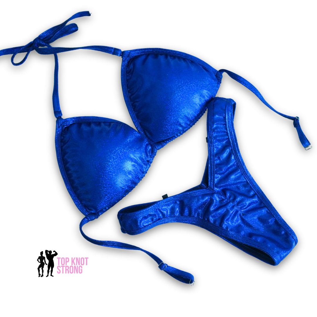 Navy Blue Figure Physique Posing Practice Suit