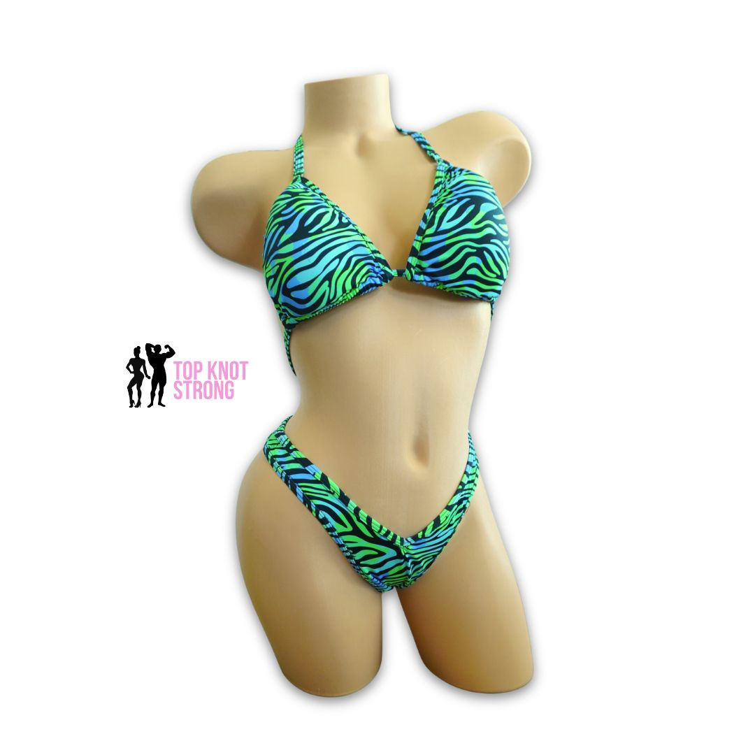 RTS: Neon Zebra Figure Physique Posing Practice Suit