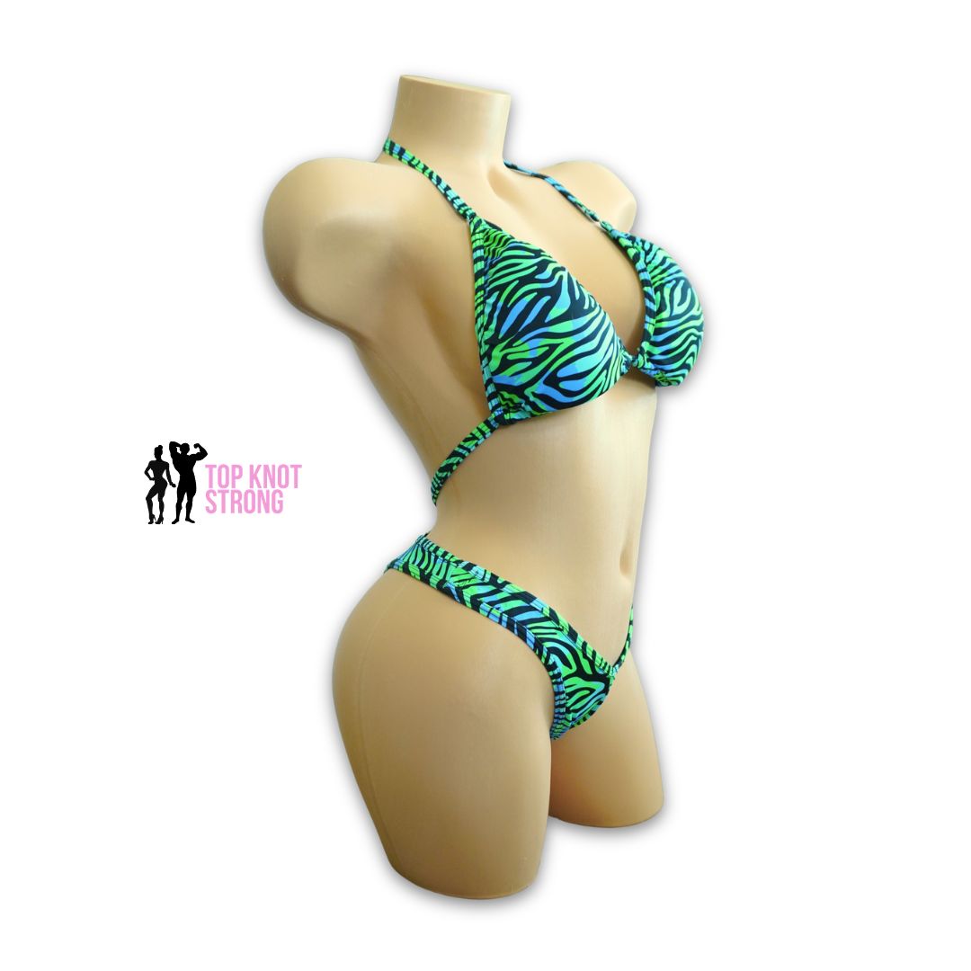 RTS: Neon Zebra Figure Physique Posing Practice Suit